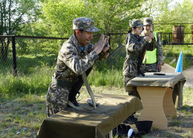 В ОБЛАСТИ АБАЙ СОСТОЯЛСЯ ВОЕННО-ПАТРИОТИЧЕСКИЙ СБОР МОЛОДЕЖИ «АЙБЫН»