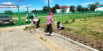 Акция по озеленению в рамках инициативы «Таза Қазақстан» прошла в Кокпектинском районе области Абай