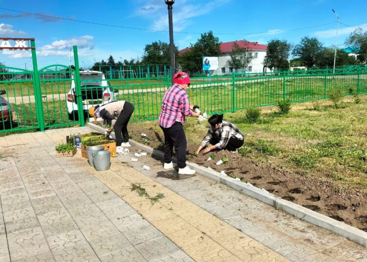 Акция по озеленению в рамках инициативы «Таза Қазақстан» прошла в Кокпектинском районе области Абай