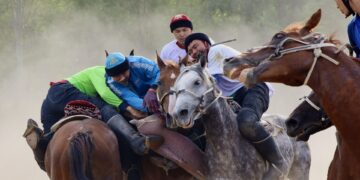 Казахстанские спортсмены готовятся к соревнованиям по кок бору