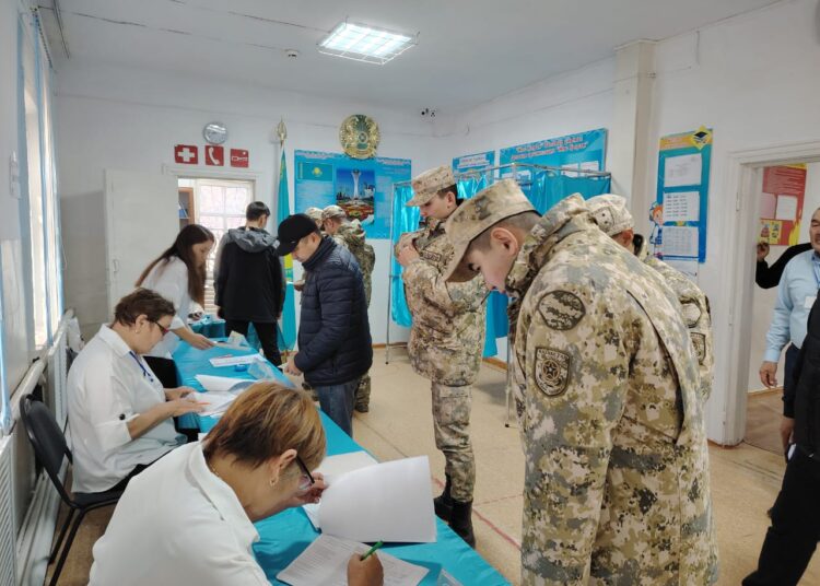 Коллектив пограничников пограничного отделения «Кызылаул» дали свой голос