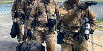 В районе административного здания батальона города Семей УССО ВКО проводятся антитеррористические учения