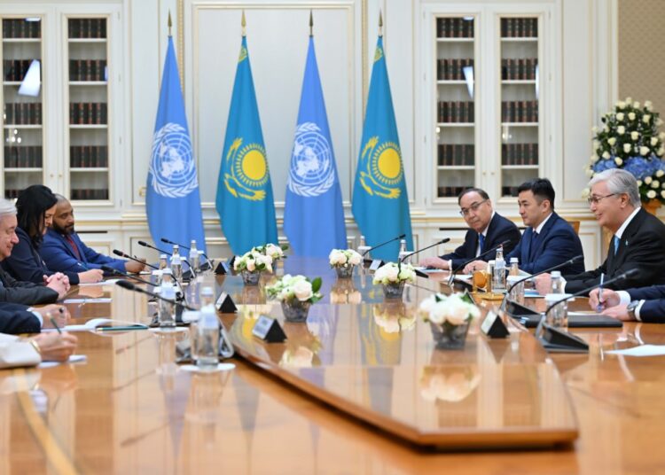 Антониу Гутерриш высказал признательность за теплый прием и отметил вклад Казахстана в укрепление международного сотрудничества и продвижение целей устойчивого развития