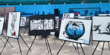 В Семее проходит выставка Аңсаған Мустафы, посвящённая Абаю