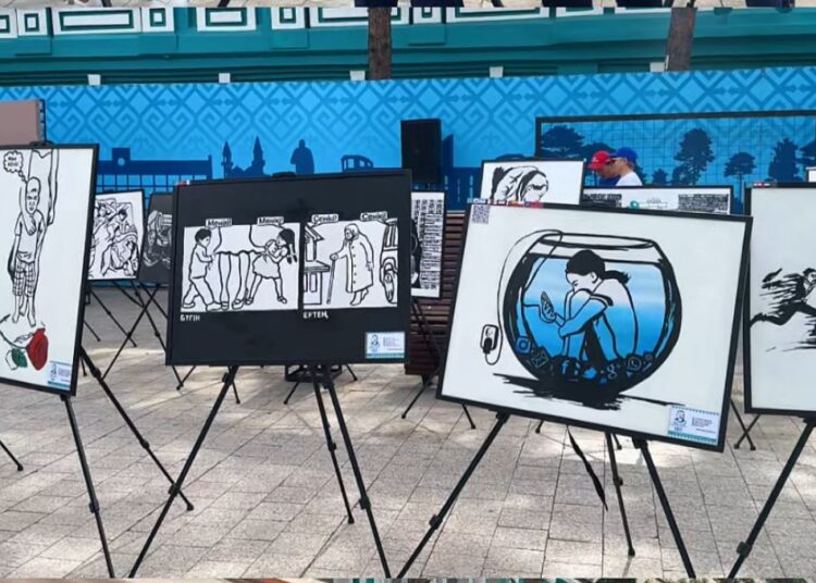 В Семее проходит выставка Аңсаған Мустафы, посвящённая Абаю