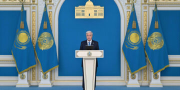 Глава государства в ходе телемоста открыл автомобильный завод KIA Qazaqstan