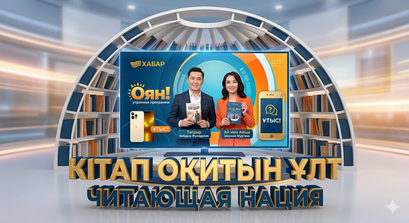 Телеканал «Хабар» и ОФ «Читающая нация» запускают масштабный медиапроект к Национальному дню книги